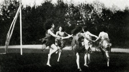 Students demonstrating rhythmic dancing