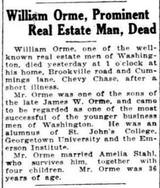 William Orme Obituary