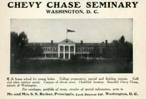Chevy Chase Seminary School Ad